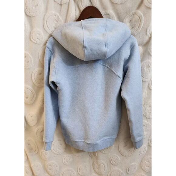 LULULEMON All Yours Hoodie Fleece Womens Size 2 Heathered Blue Linen - Picture 6 of 8
